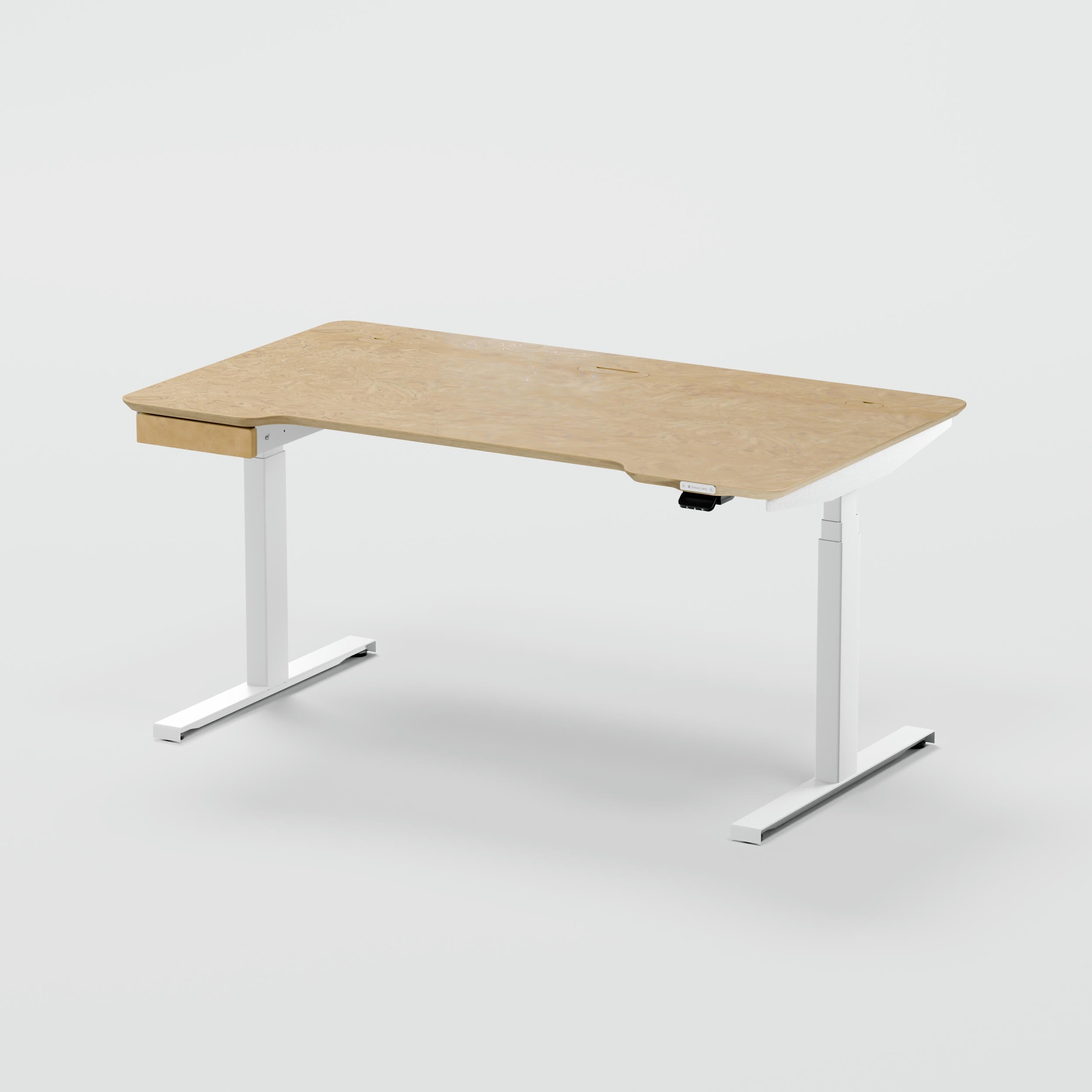 Standing desk Lato Pro Walnut Burl with CabelGenius