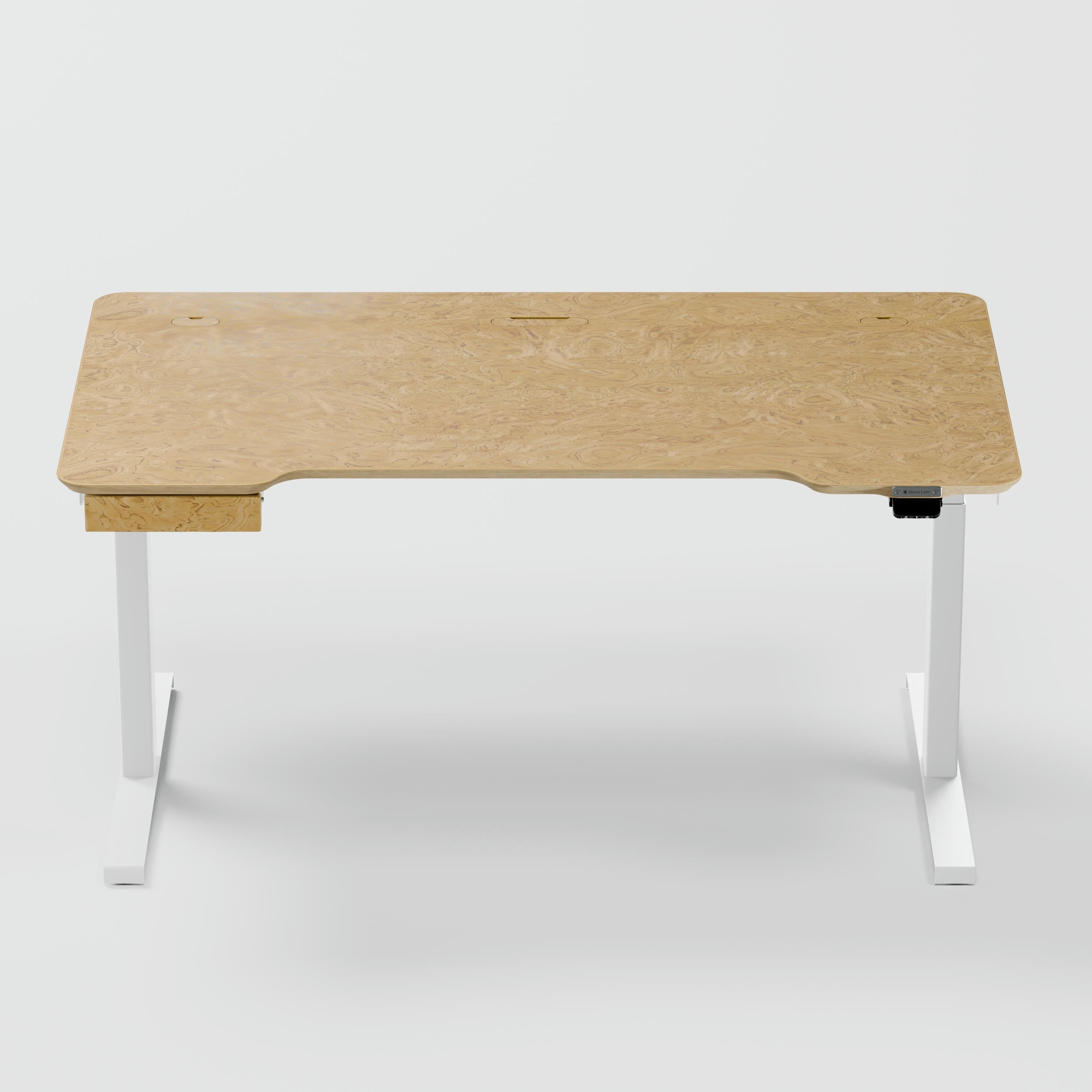 Standing desk Lato Pro Walnut Burl with CabelGenius