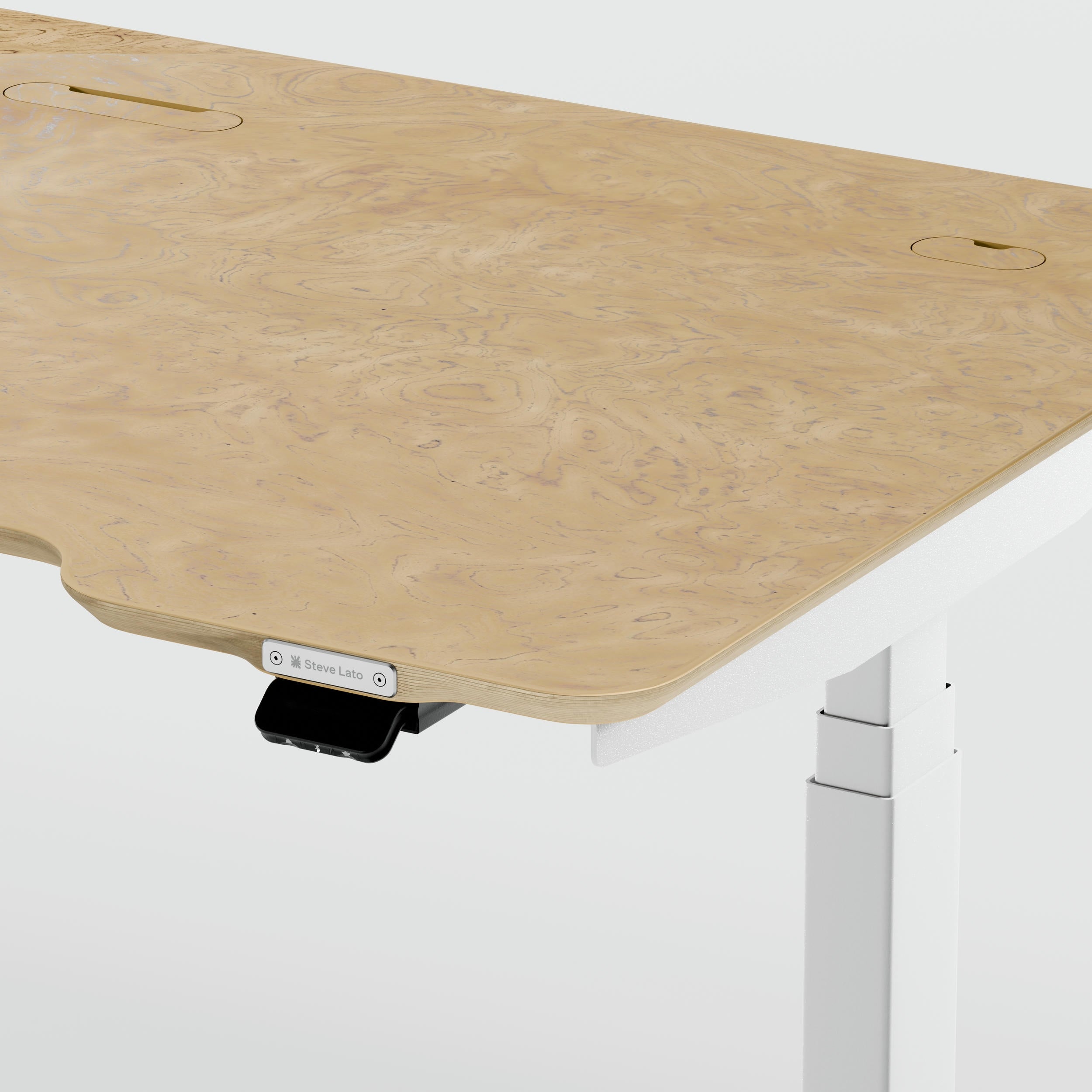 Standing desk Lato Pro Walnut Burl with CabelGenius