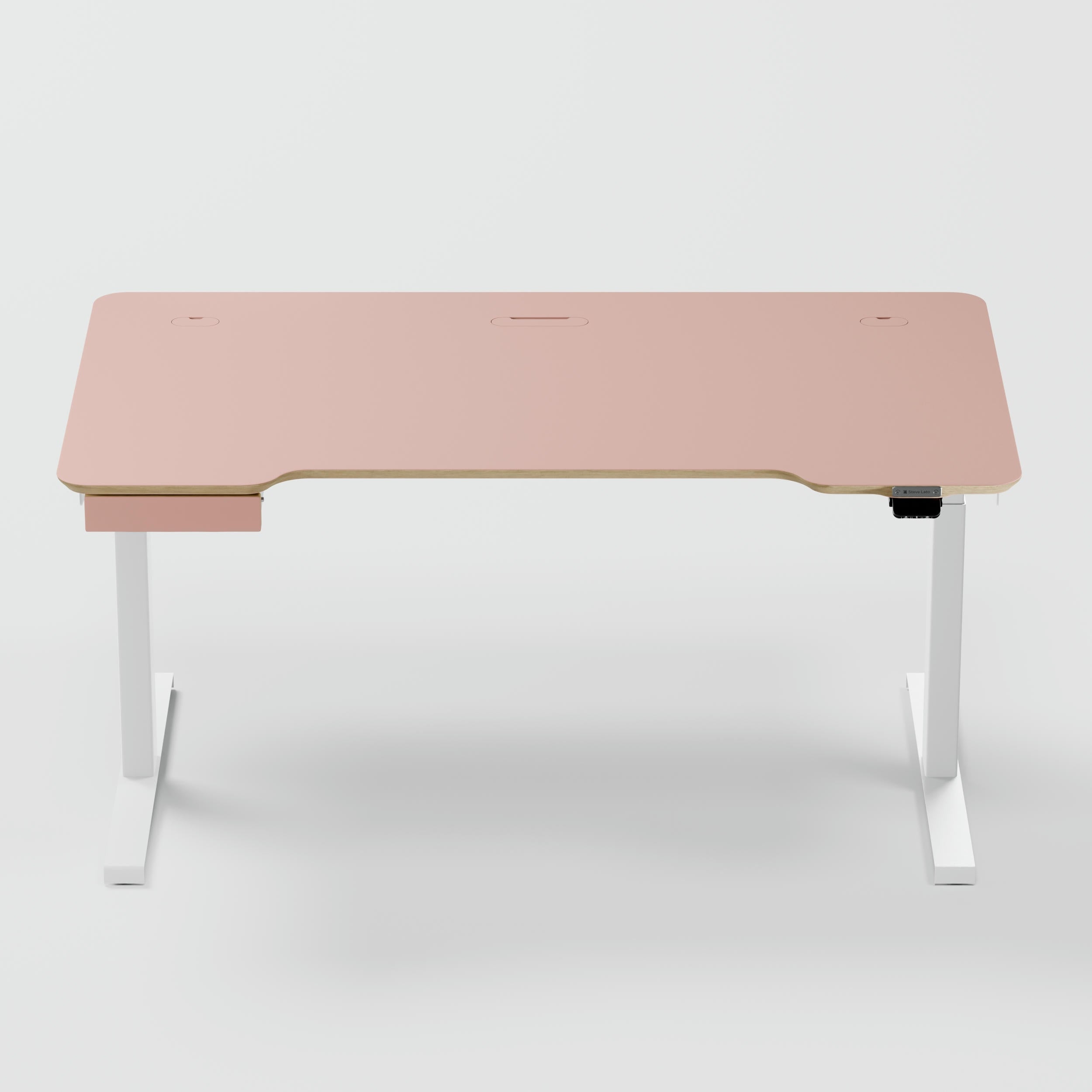 Standing desk Lato Pro Pink with CabelGenius