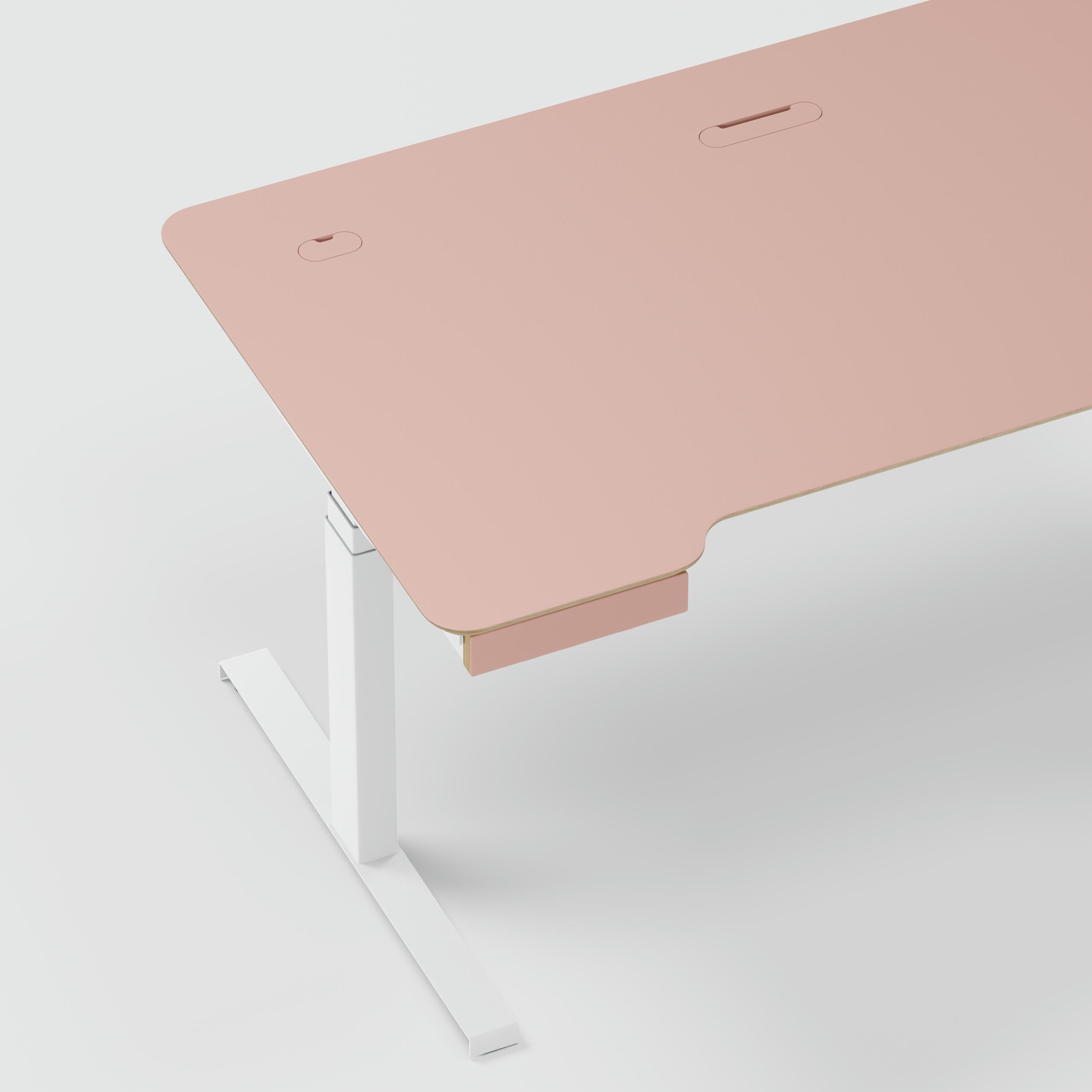 Standing desk Lato Pro Pink with CabelGenius