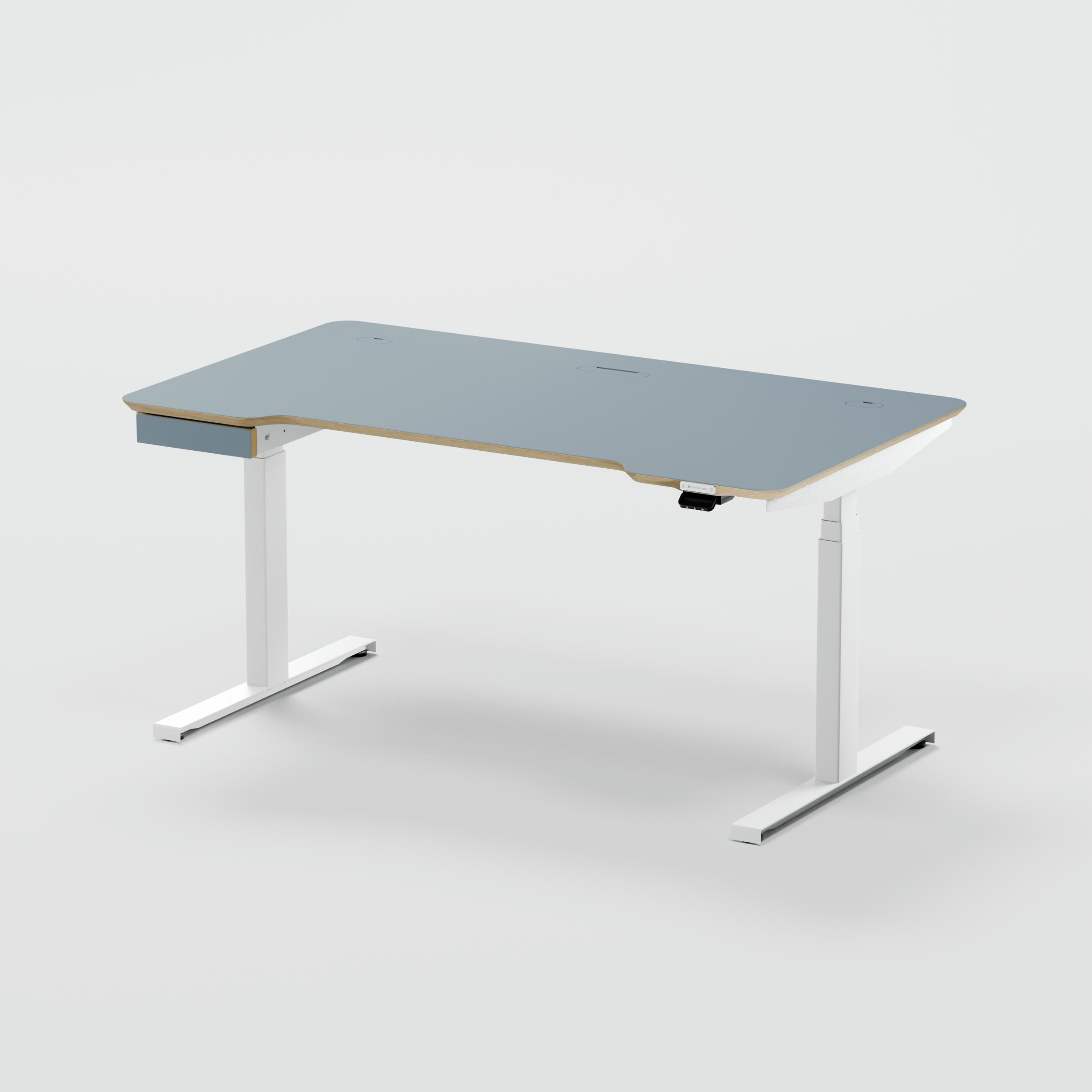 Standing desk Lato Pro Blue with CabelGenius