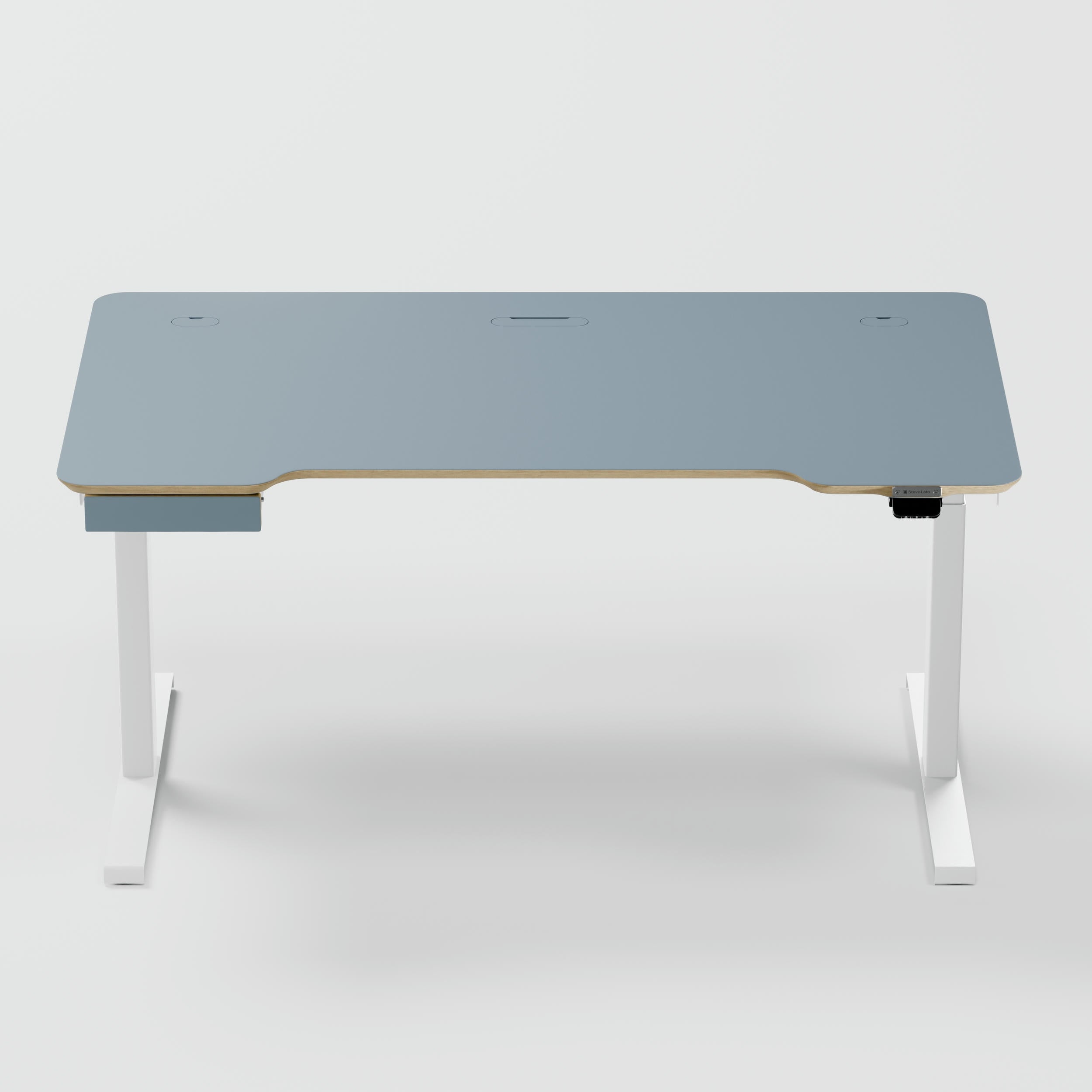 Standing desk Lato Pro Blue with CabelGenius