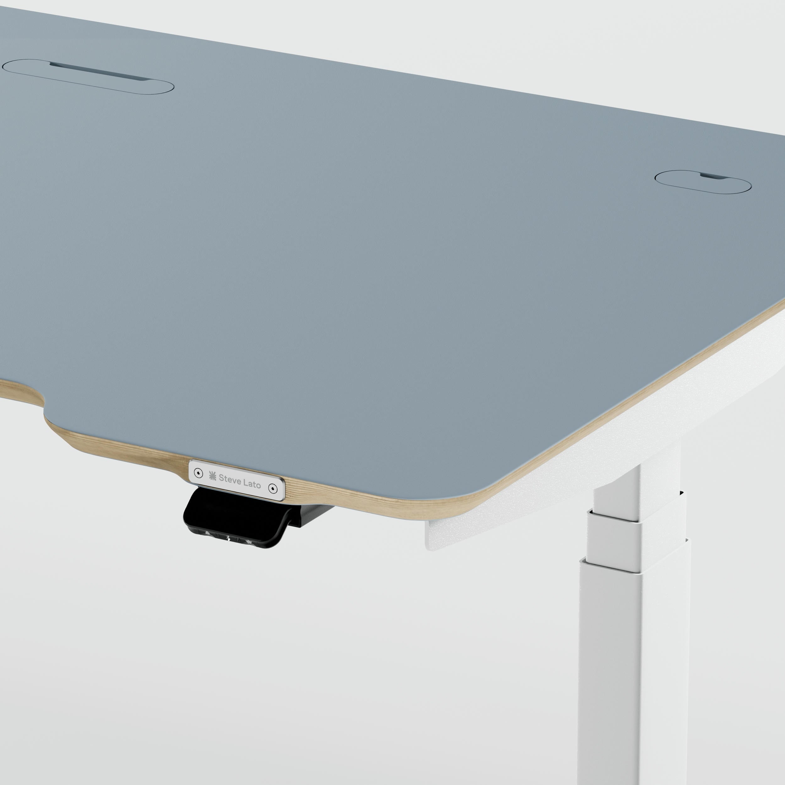 Standing desk Lato Pro Blue with CabelGenius