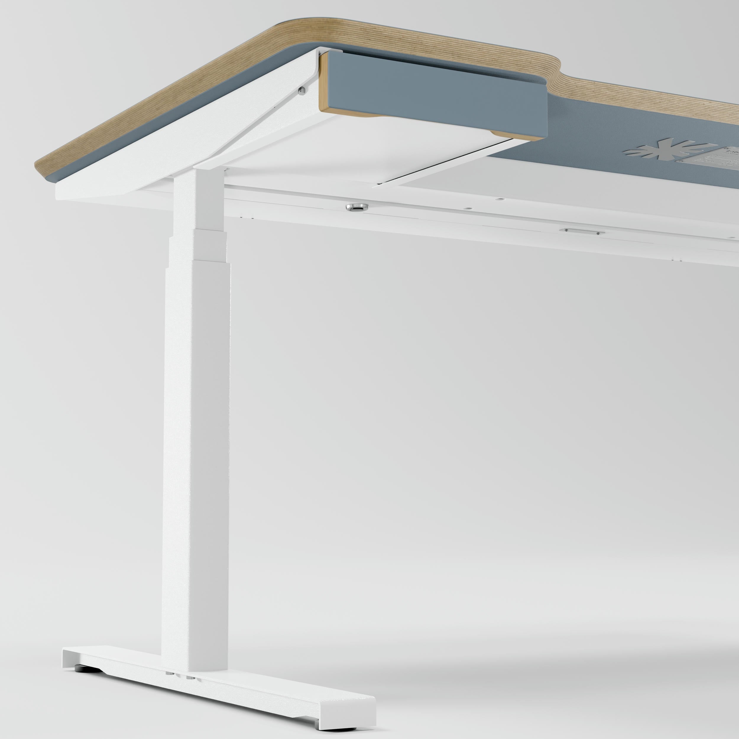 Standing desk Lato Pro Blue with CabelGenius