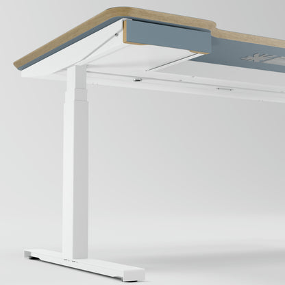 Standing desk Lato Pro Blue with CabelGenius