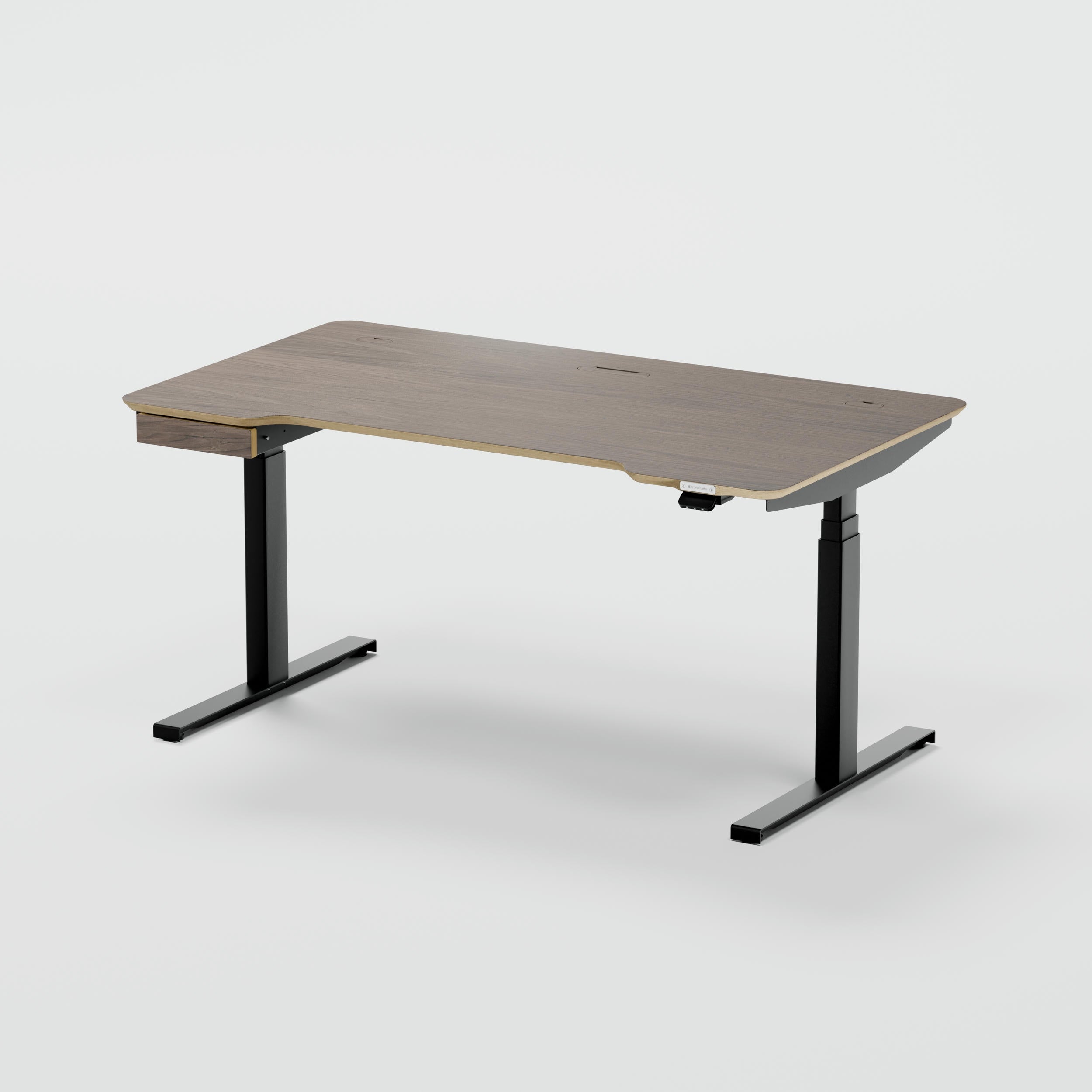 Standing desk Lato Pro Walnut with CabelGenius