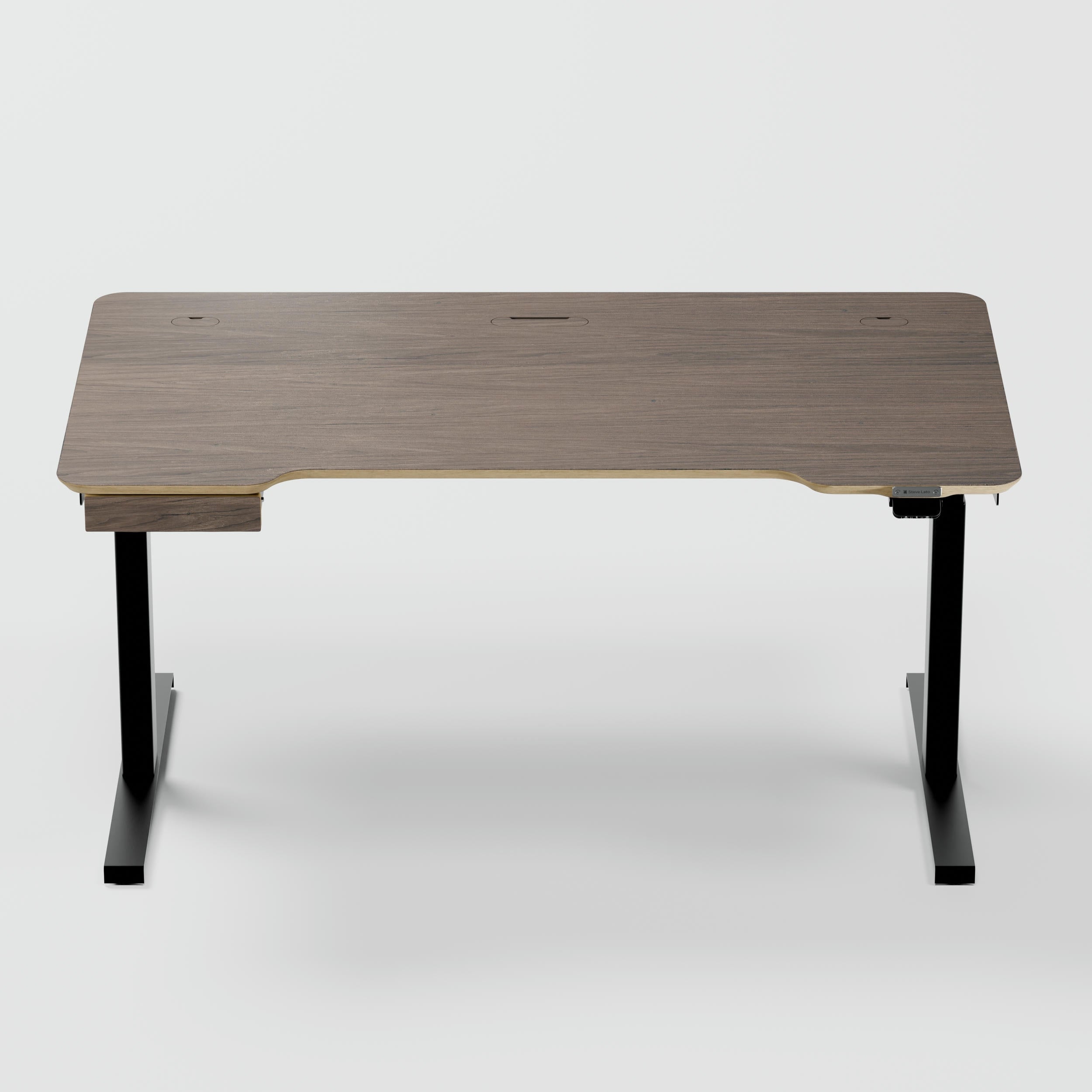 Standing desk Lato Pro Walnut with CabelGenius