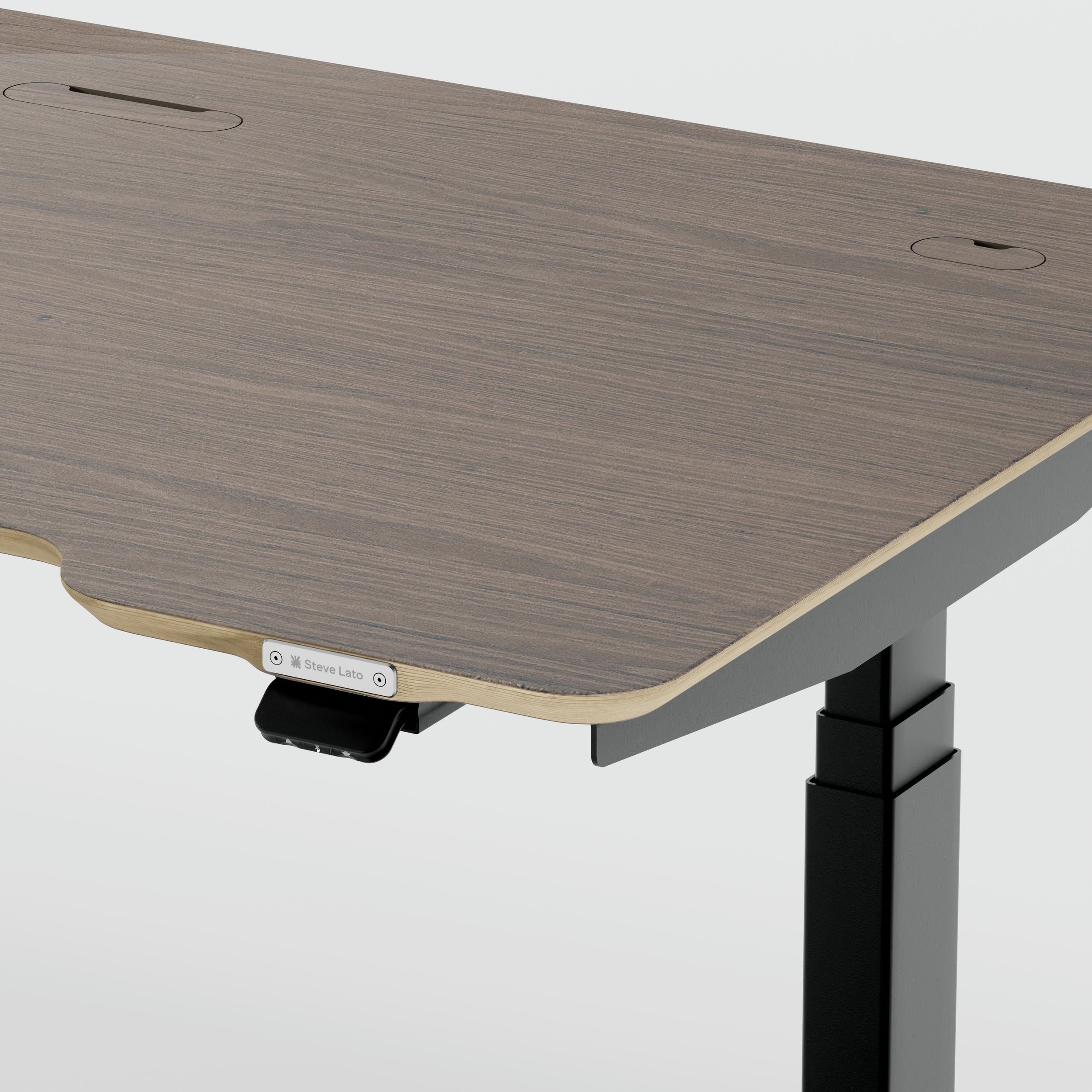 Standing desk Lato Pro Walnut with CabelGenius
