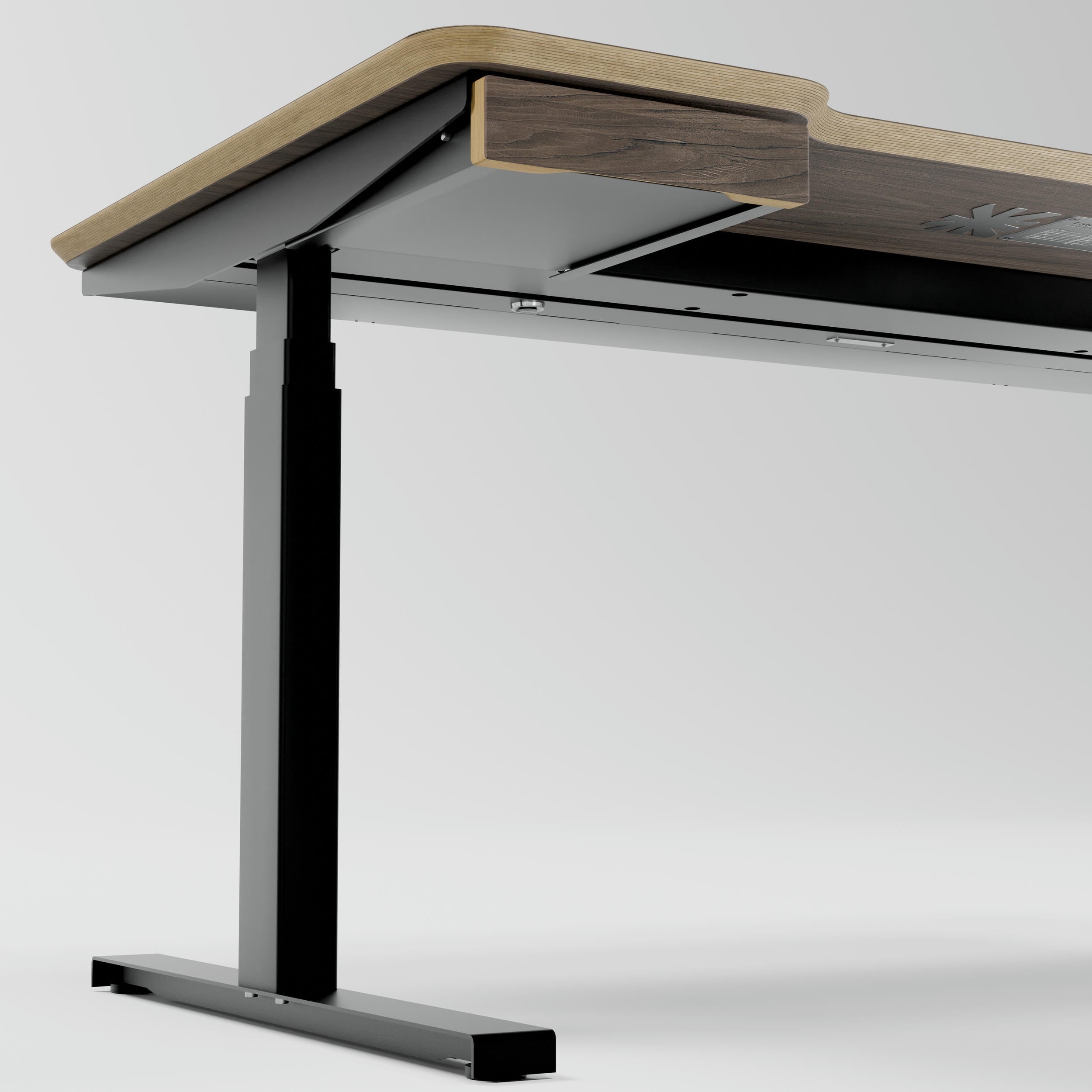 Standing desk Lato Pro Walnut with CabelGenius