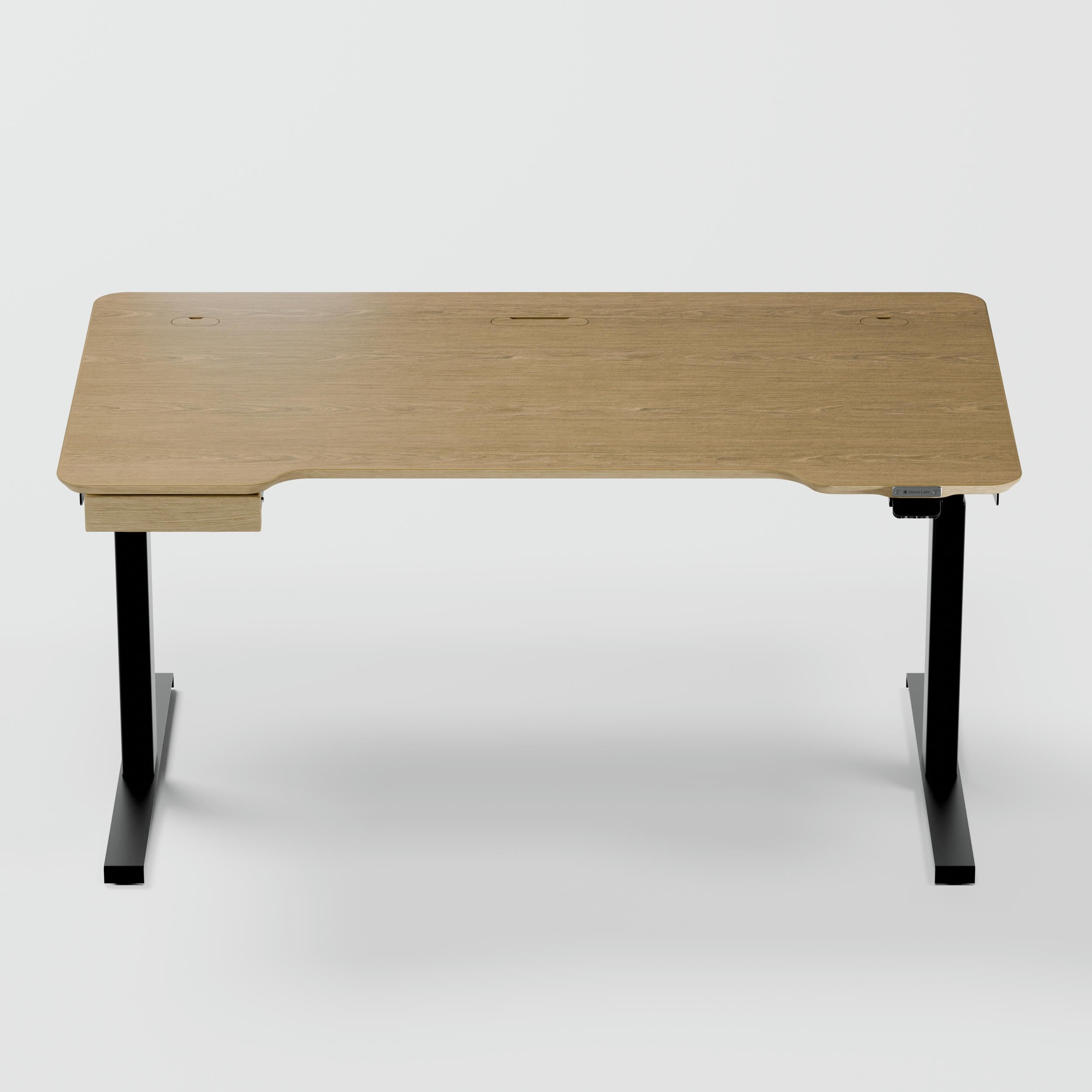 Standing desk Lato Pro Oak with CabelGenius