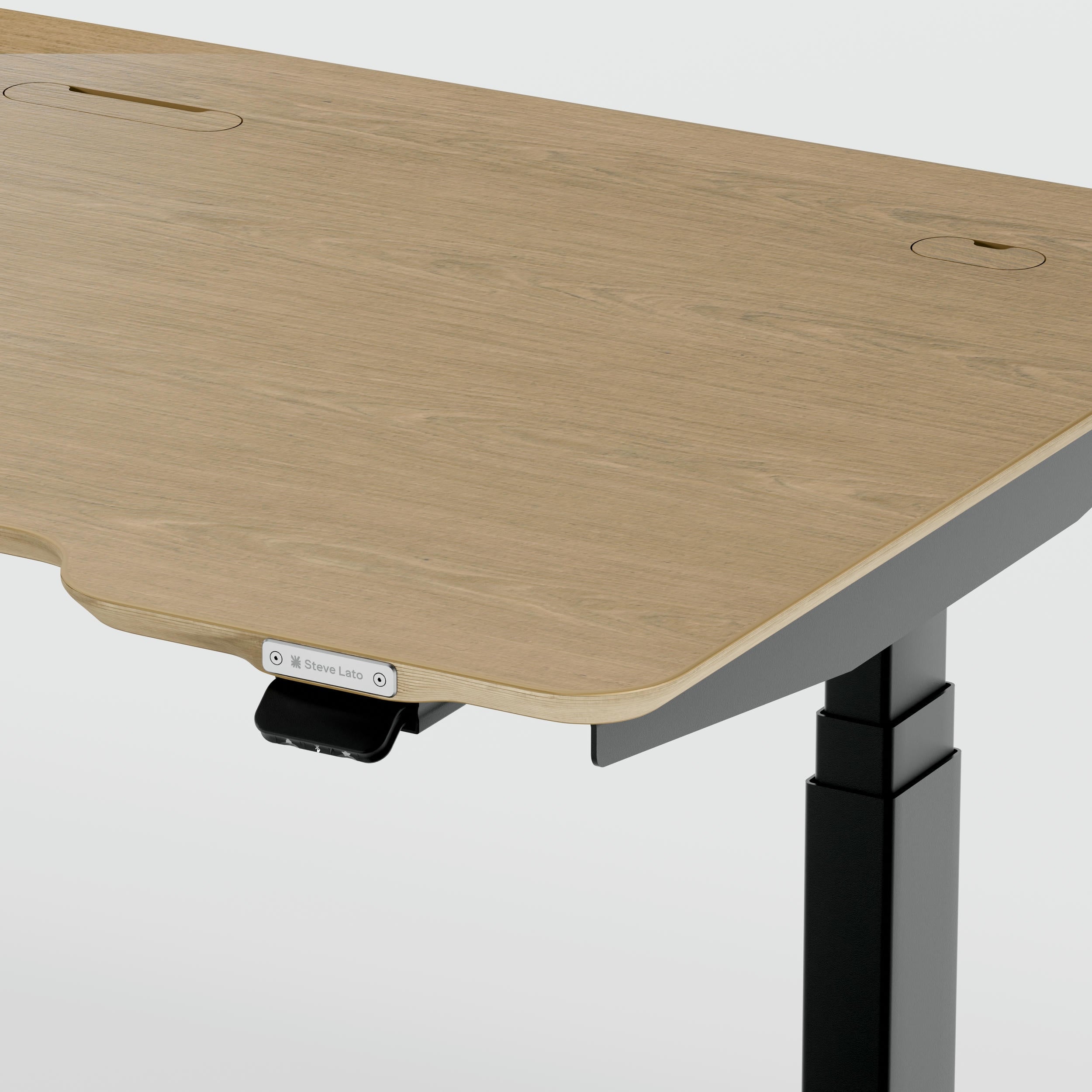 Standing desk Lato Pro Oak with CabelGenius