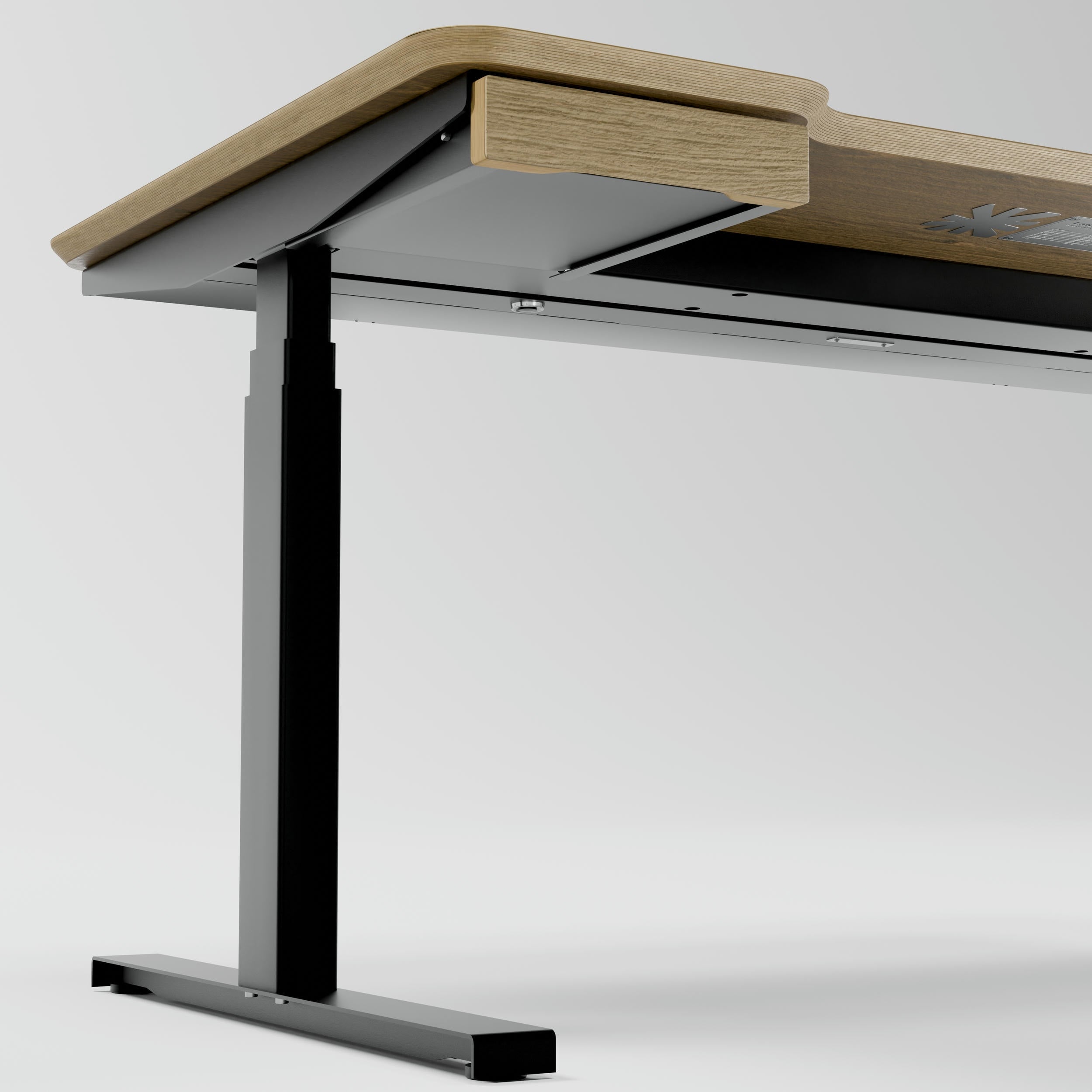 Standing desk Lato Pro Oak with CabelGenius