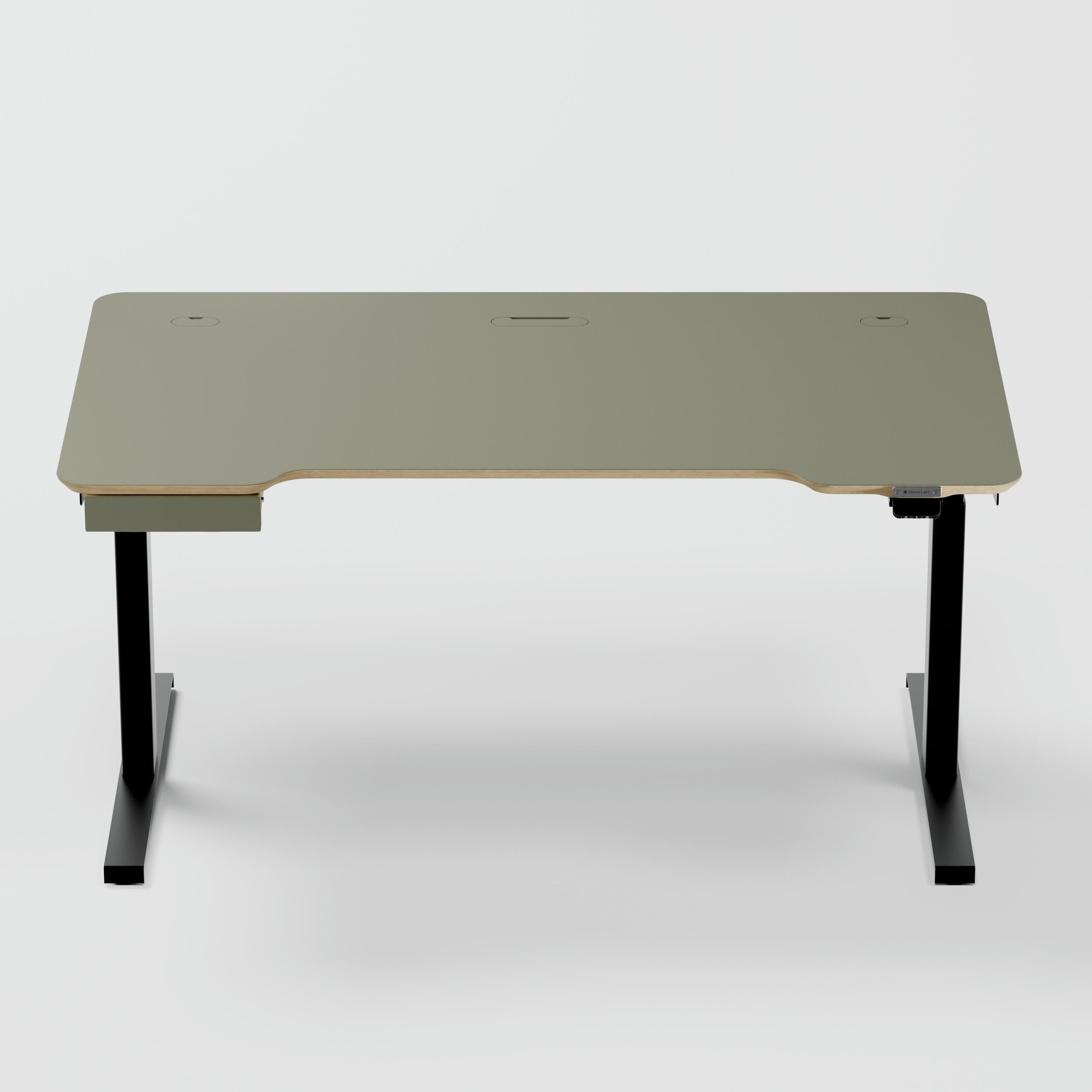 Standing desk Lato Pro Green with CabelGenius