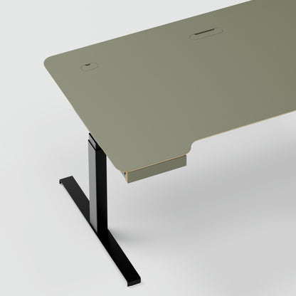 Standing desk Lato Pro Green with CabelGenius