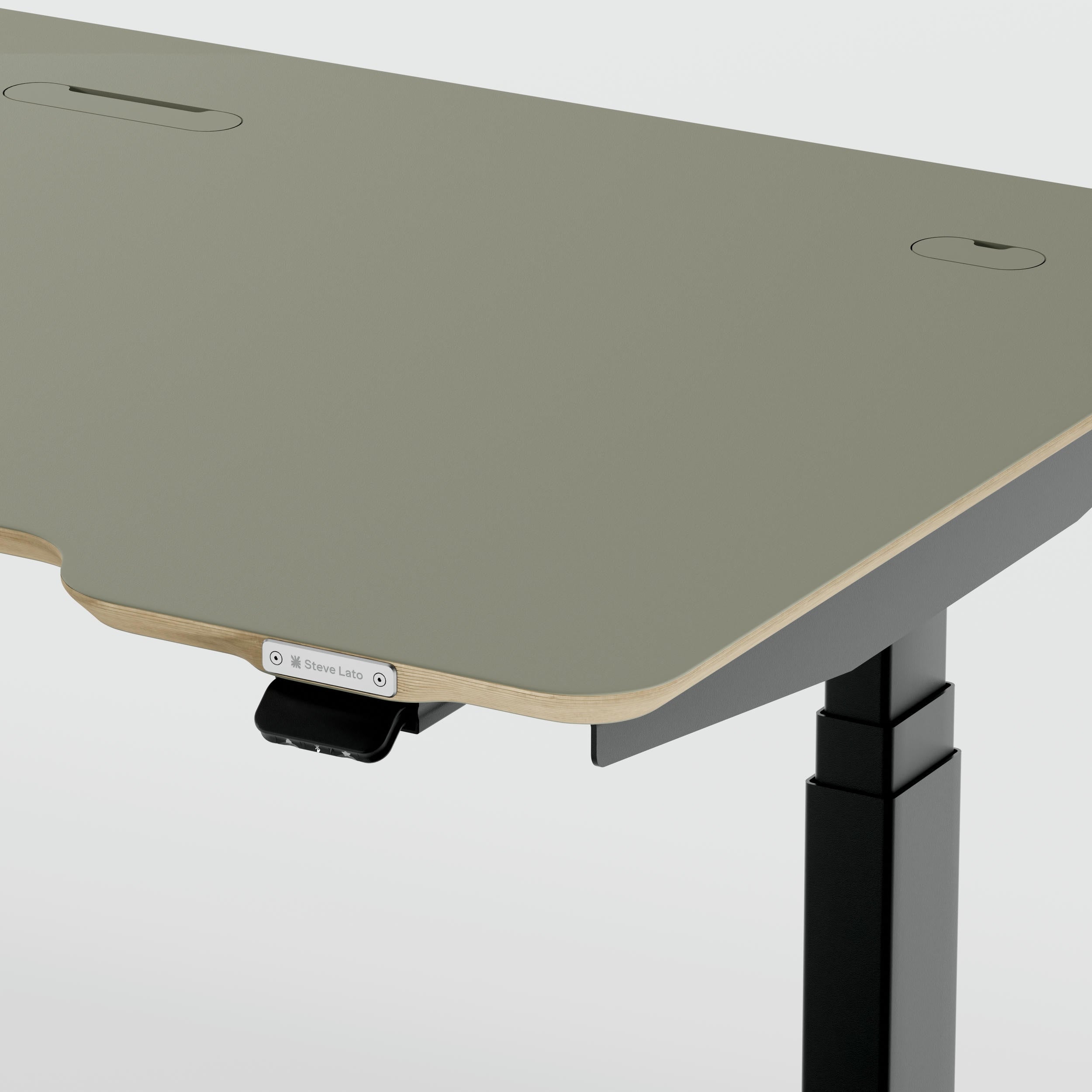 Standing desk Lato Pro Green with CabelGenius