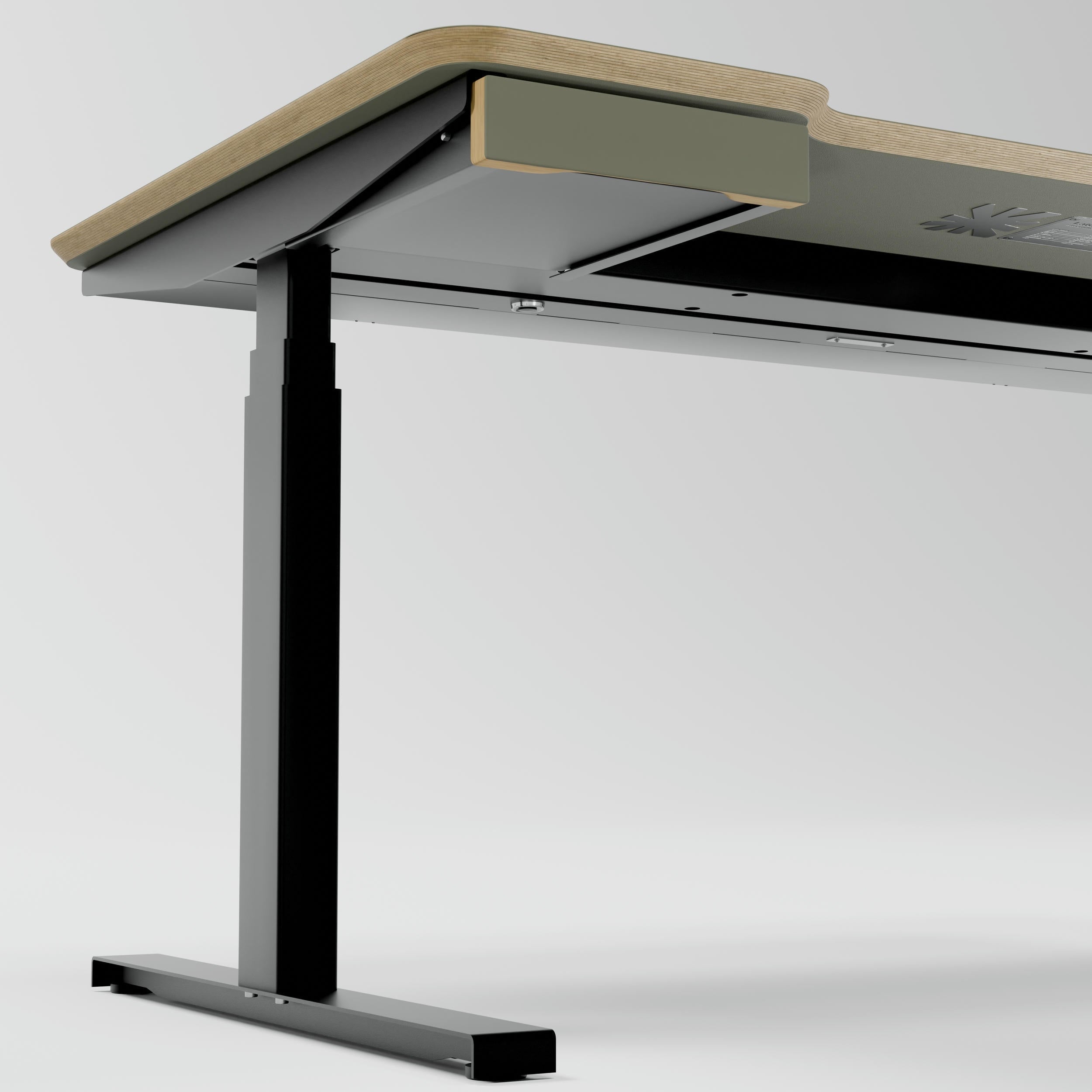 Standing desk Lato Pro Green with CabelGenius
