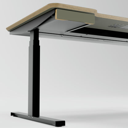 Standing desk Lato Pro Green with CabelGenius