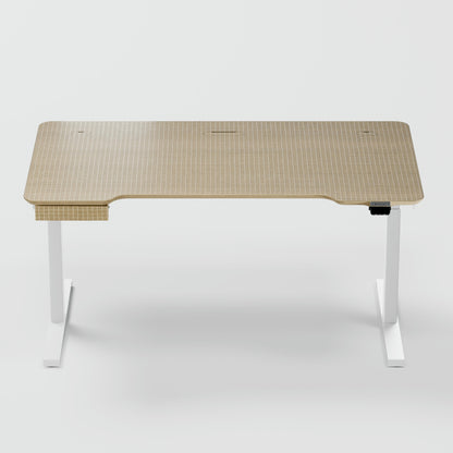 Standing desk Lato Pro Quadra Rovere with CabelGenius