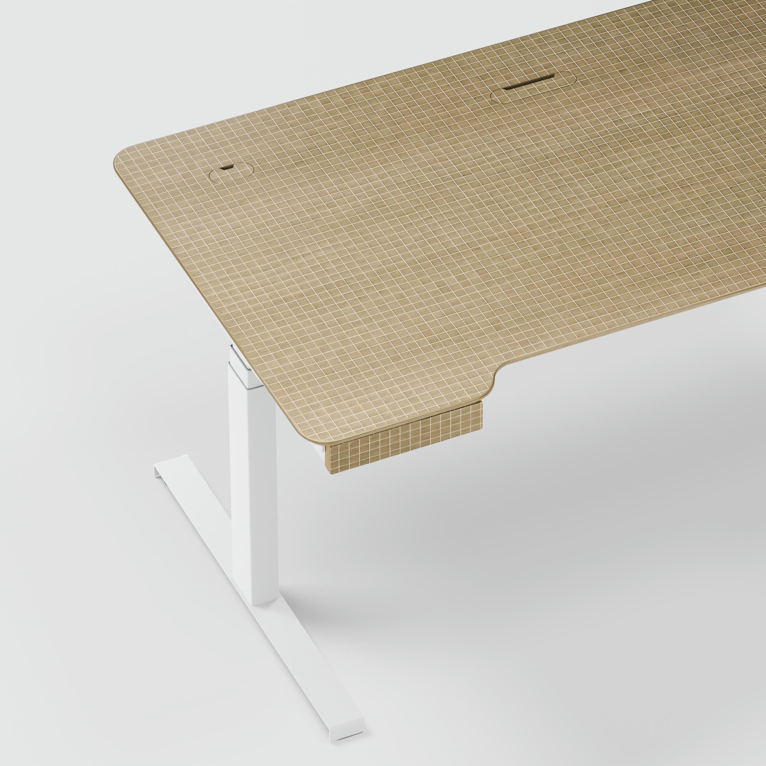 Standing desk Lato Pro Quadra Rovere with CabelGenius