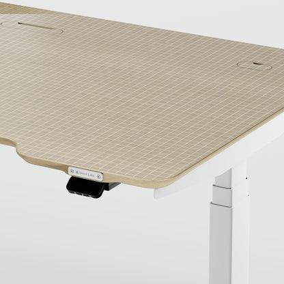 Standing desk Lato Pro Quadra Rovere with CabelGenius