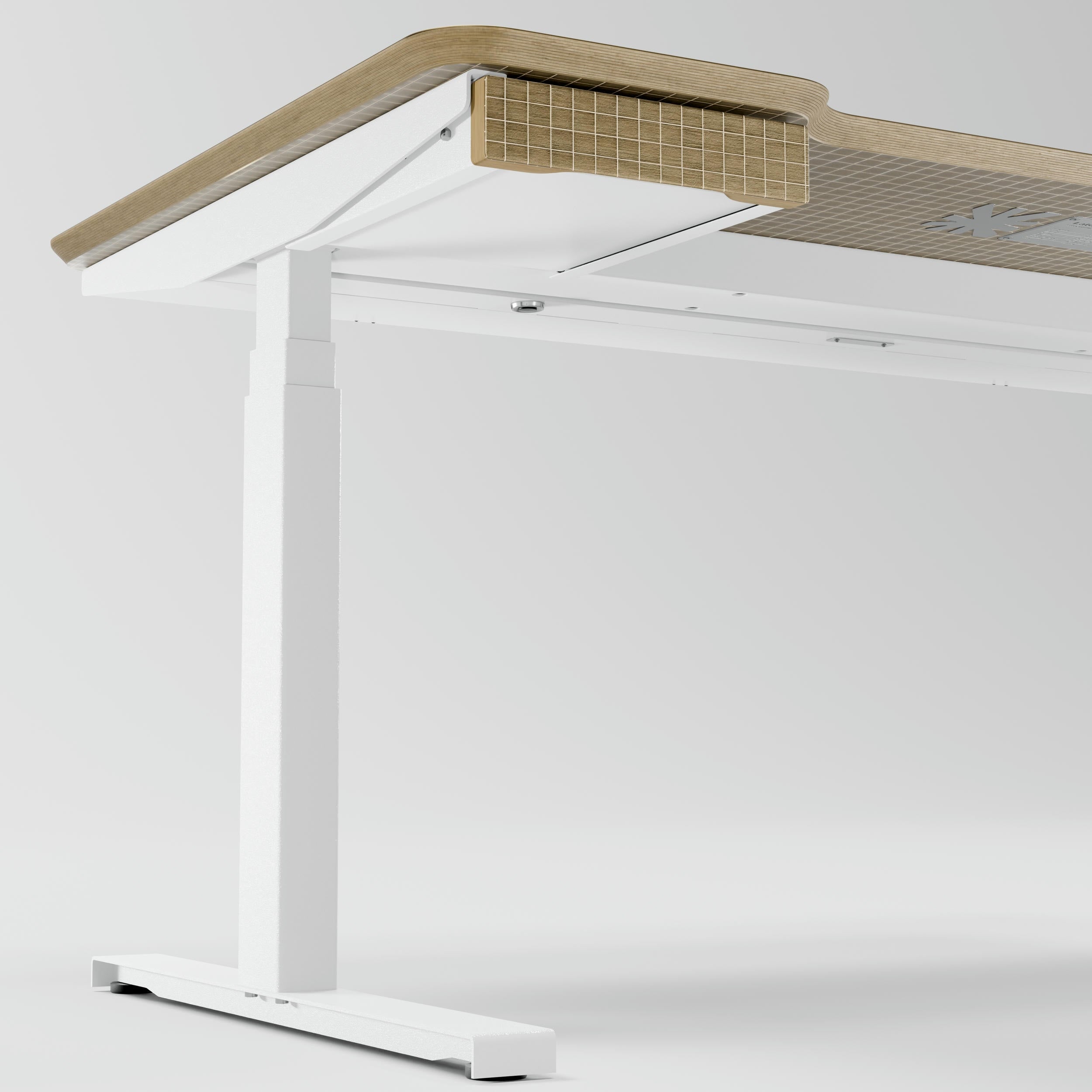 Standing desk Lato Pro Quadra Rovere with CabelGenius