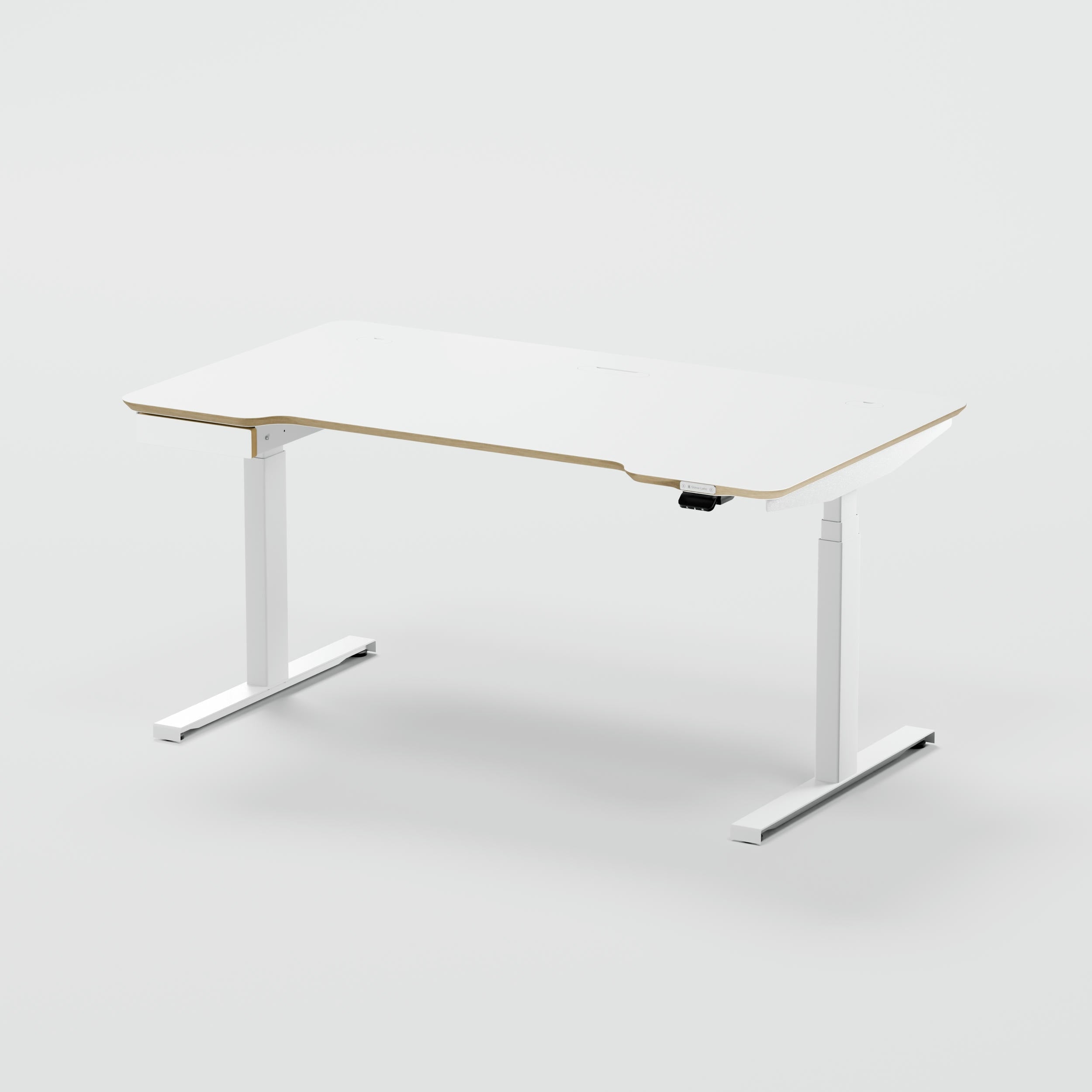 Standing desk Lato Pro Matt White with CabelGenius