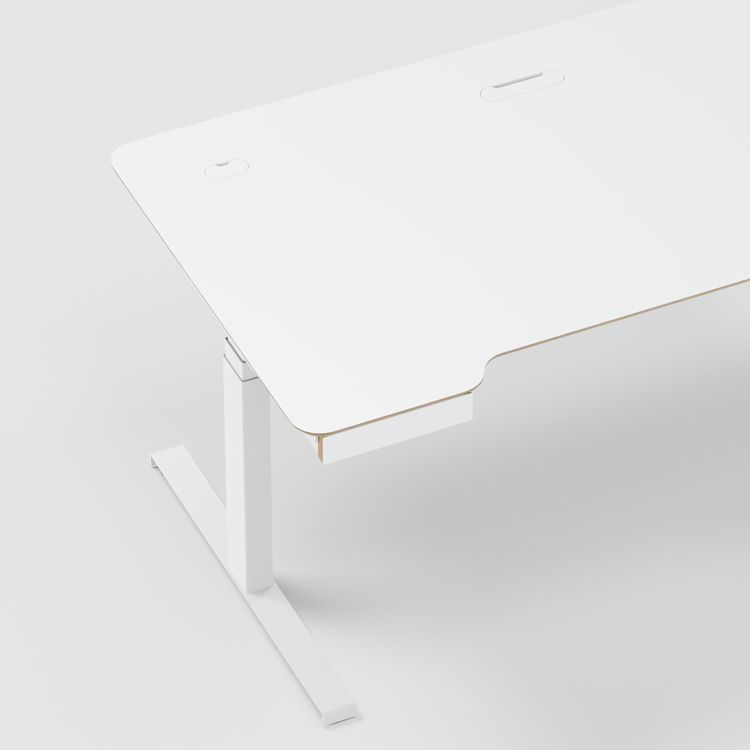 Standing desk Lato Pro Matt White with CabelGenius
