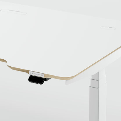 Standing desk Lato Pro Matt White with CabelGenius