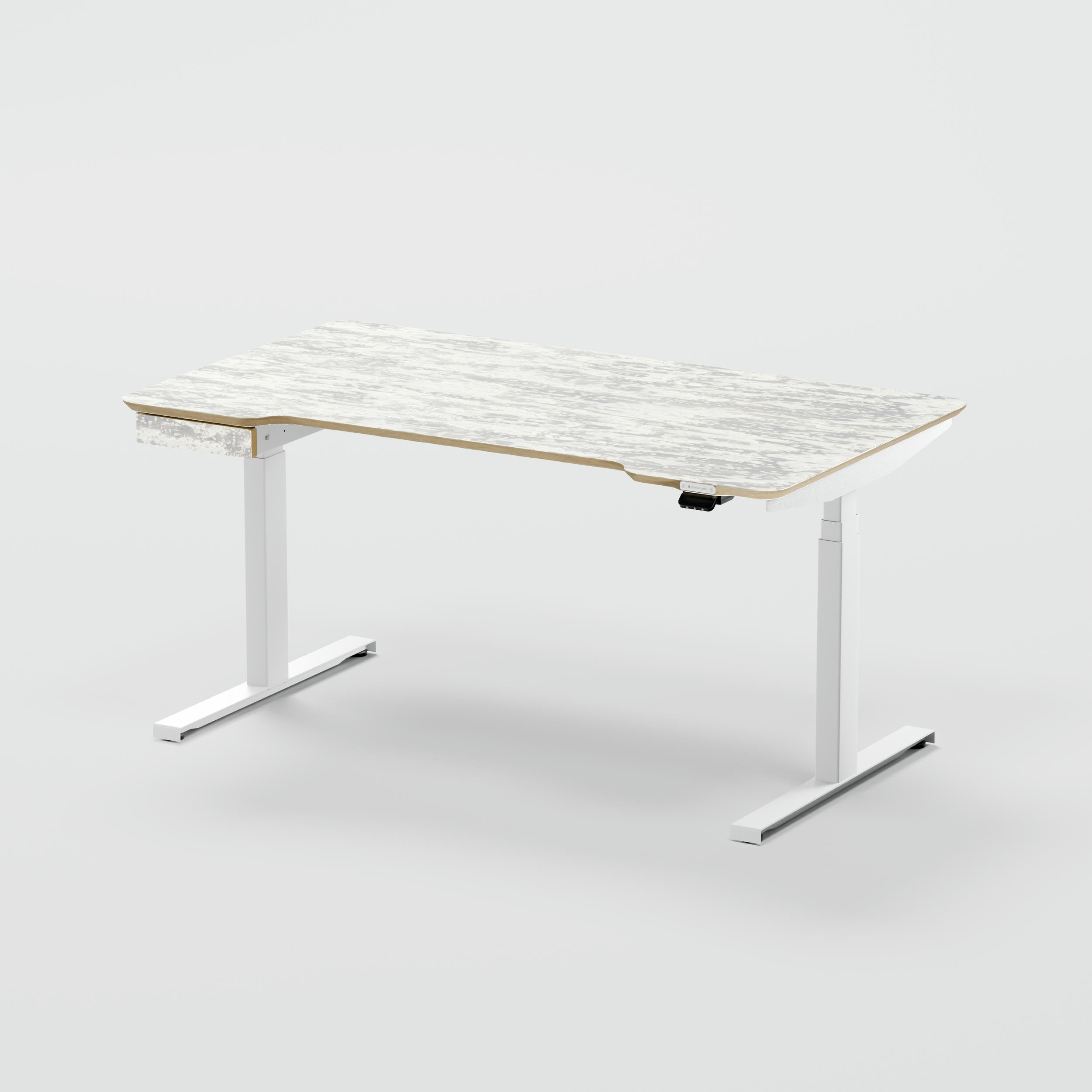 Standing desk Lato Pro Wooclé Grey with CabelGenius