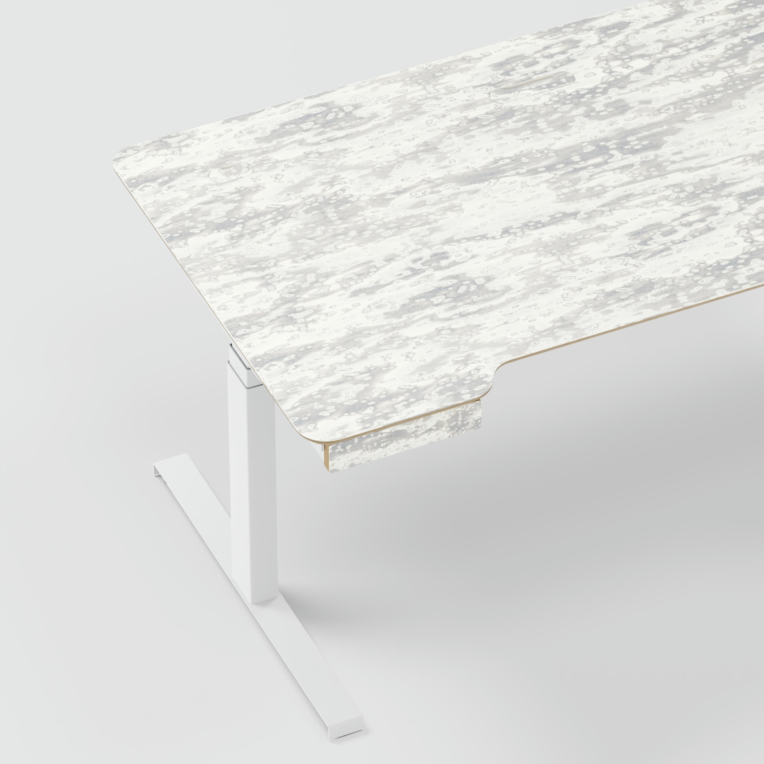 Standing desk Lato Pro Wooclé Grey with CabelGenius