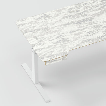 Standing desk Lato Pro Wooclé Grey with CabelGenius