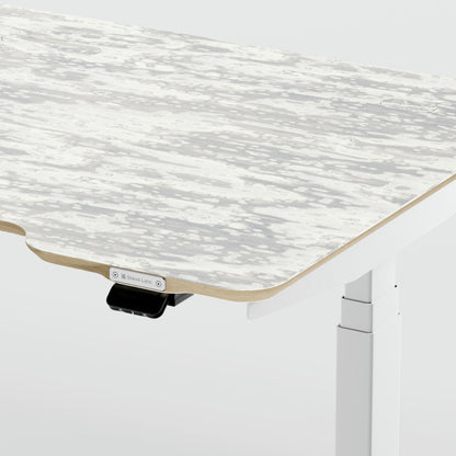 Standing desk Lato Pro Wooclé Grey with CabelGenius