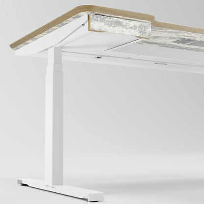 Standing desk Lato Pro Wooclé Grey with CabelGenius