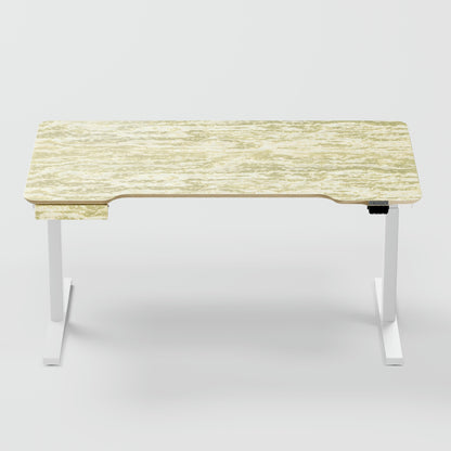 Standing desk Lato Pro Wooclé Yellow with CabelGenius