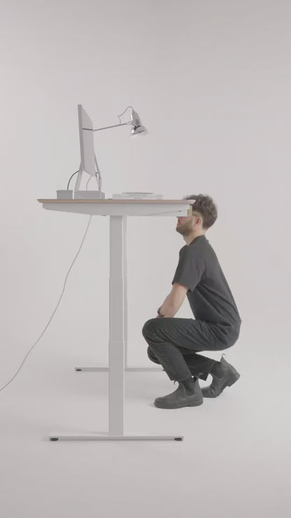Standing desk Lato Pro Walnut Burl with CabelGenius