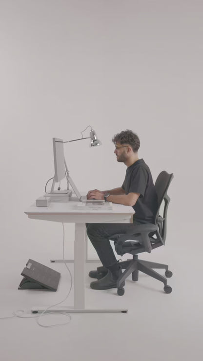 Standing desk Lato Pro Walnut Burl with CabelGenius